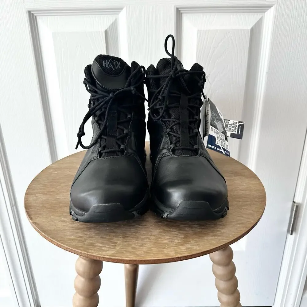 Haix Black Eagle Leather Tactical Safety Combat Boots Goretex NWT Men 8.5 US - Picture 3 of 15